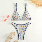Boho Floral Triangle Bikini Set