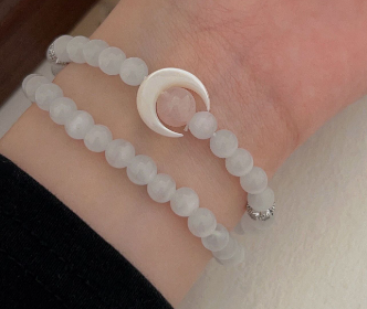 Light Luxury Moon Shell Powder Cat's Eye Bracelet