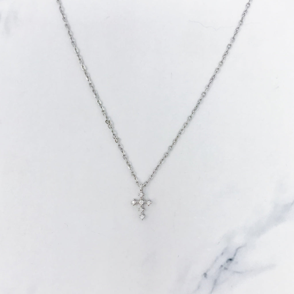 Dainty Cross Sterling Silver Necklace