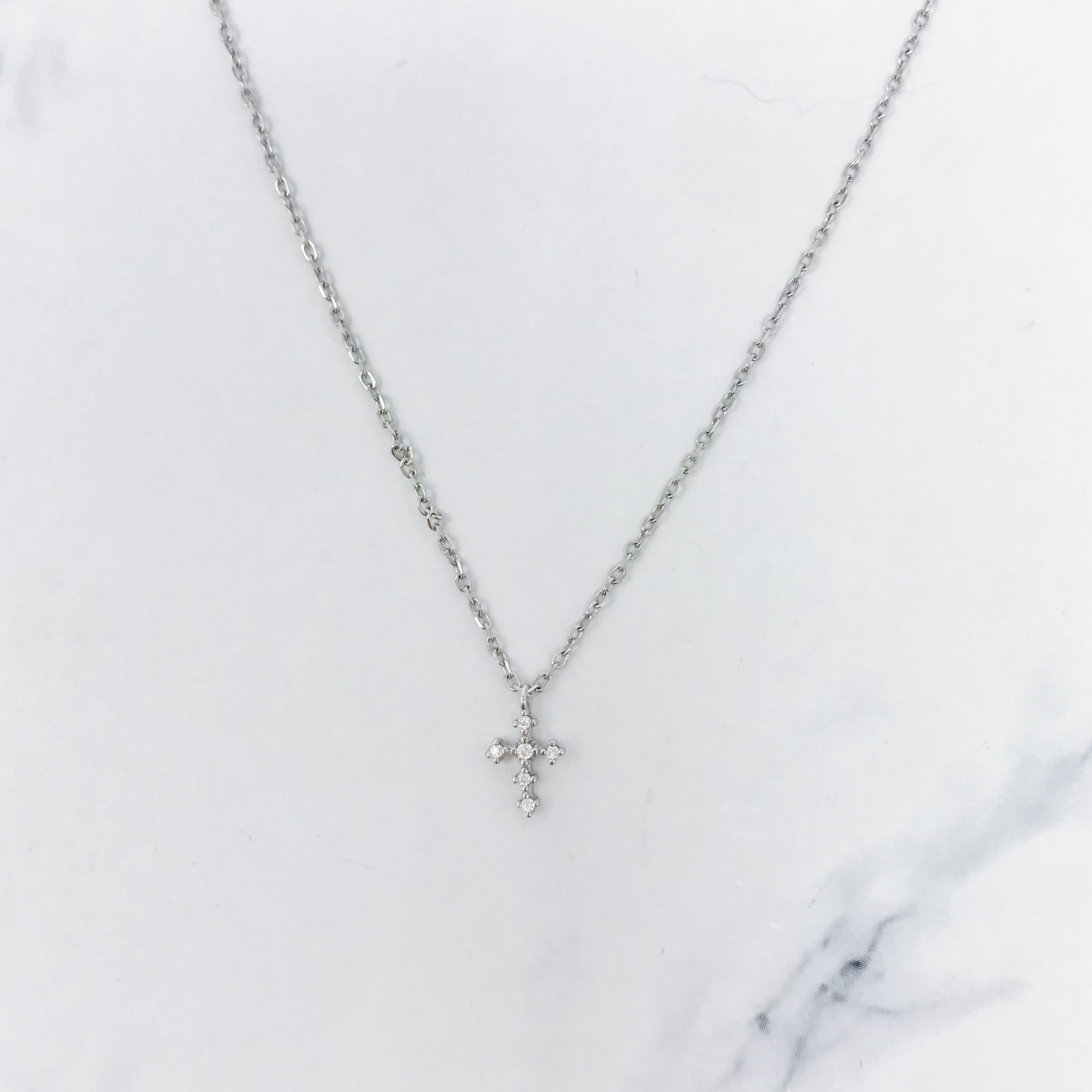 Dainty Cross Sterling Silver Necklace