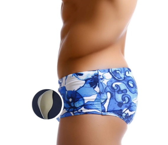 Printed Low Waist Quick-Dry Swim Trunks (Swim Shorts)