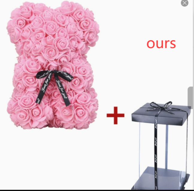 Rose Bear Teddy - Valentine's Day PE Foam Rose Bear | Home Decor
