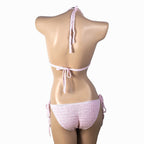 Pink Knitted Cutout Monokini