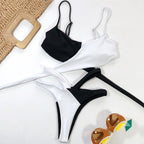 High Waist Leopard Print Bikini Swimsuit for Women