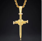 Zircon Cross Pendant Necklace | Christian Jewelry