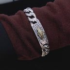 Vintage Men's Bracelet with Horse Whip Chain Design