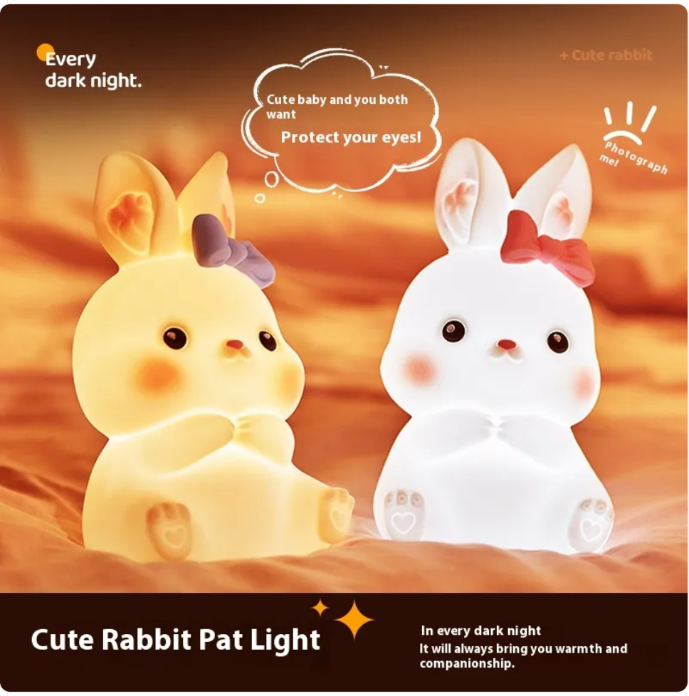 Rechargeable Easter Bunny Nightlight - Holiday Kids LED Lamp