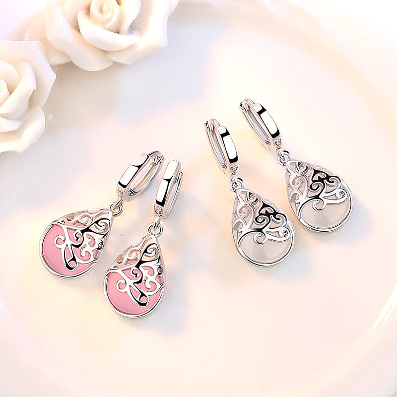 Moonlight Cat Eye Earrings in Luxury Gift Box