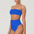 High-Waisted Belted Bandeau Bikini Set