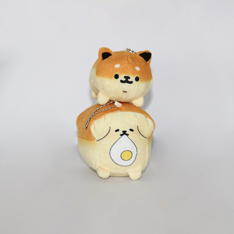 Plush Bread Dog Keychain Pendant for Students and Couples | Accessory