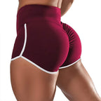 High Waist Women's Sexy Solid Color Running Shorts