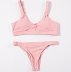 Sexy Low-Waist Solid Color Women's Bikini Set