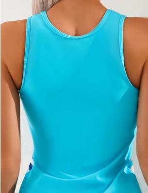 Women's Palm Print Tankini and Swim Skort Set