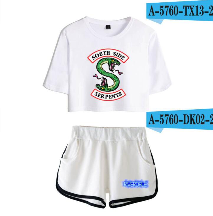 Riverdale Women's Cropped Leisure Set: T-Shirt & Shorts