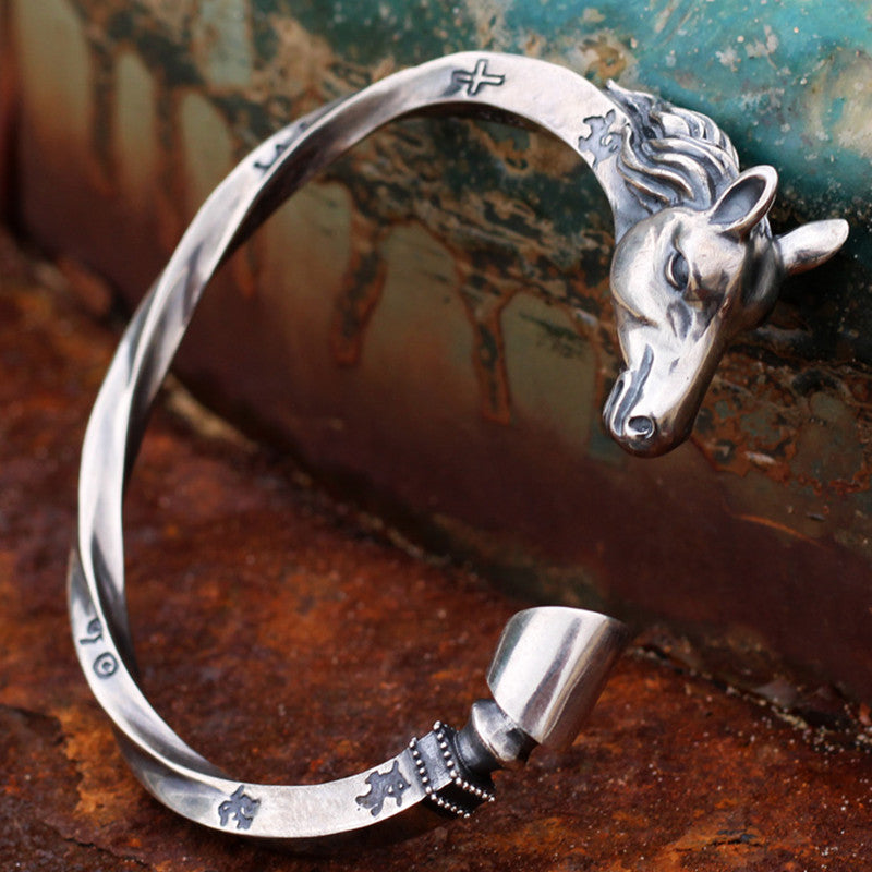 Handmade Horse Head Men's Bracelet