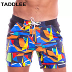 Men's Quick-Dry Comic Print Swim Shorts