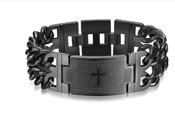Men's Bracelet with Our Father Prayer in Latin (One)