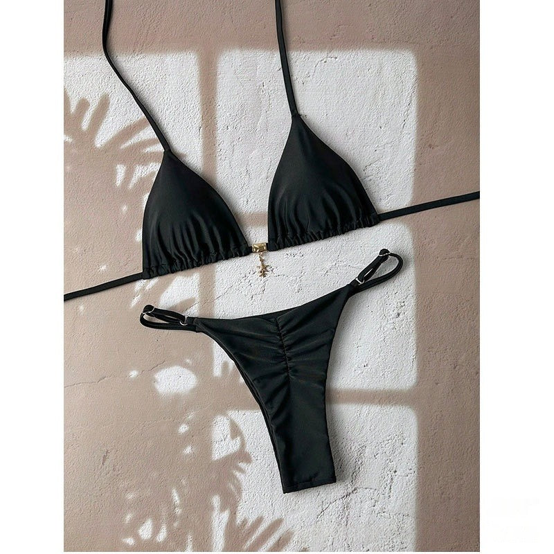 Halter Triangle Thong Bikini