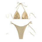 High Waist Lace-up Bikini Set
