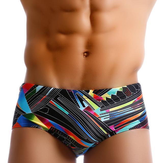 Men's Abstract Print Swim Briefs