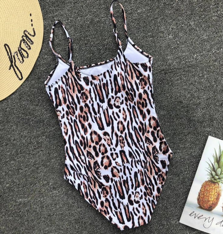Leopard Print One-Piece Swimsuit