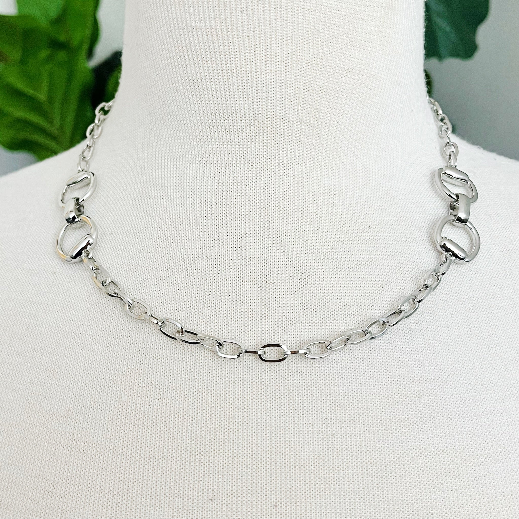 Double Equestrian Chain Necklace | Jewelry