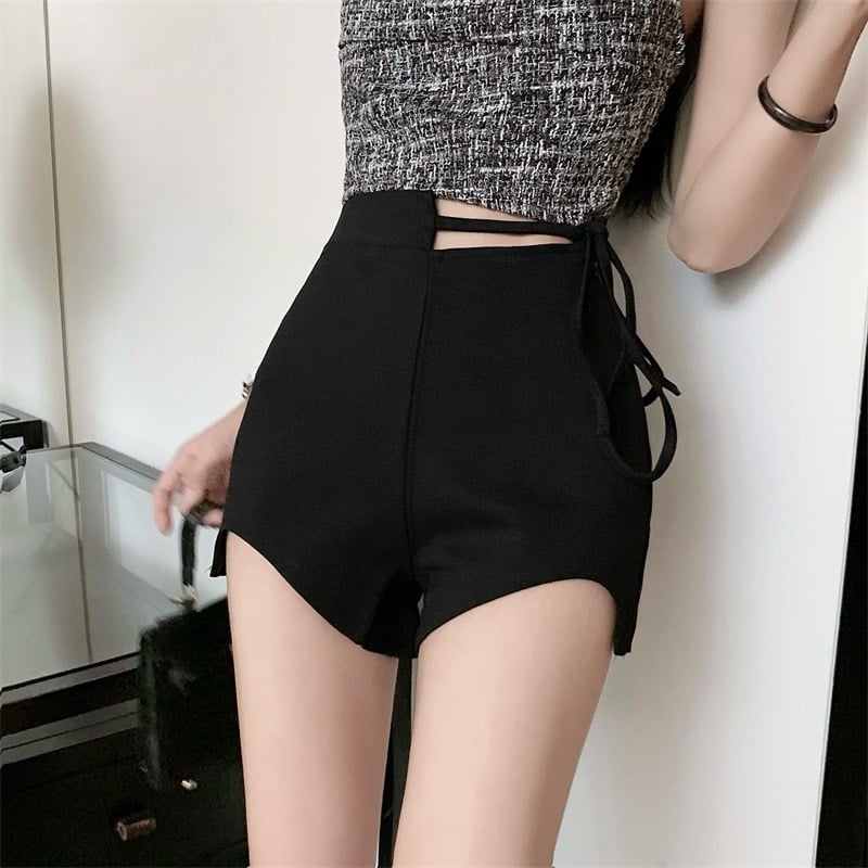 High Waist Strap Casual Shorts for Women