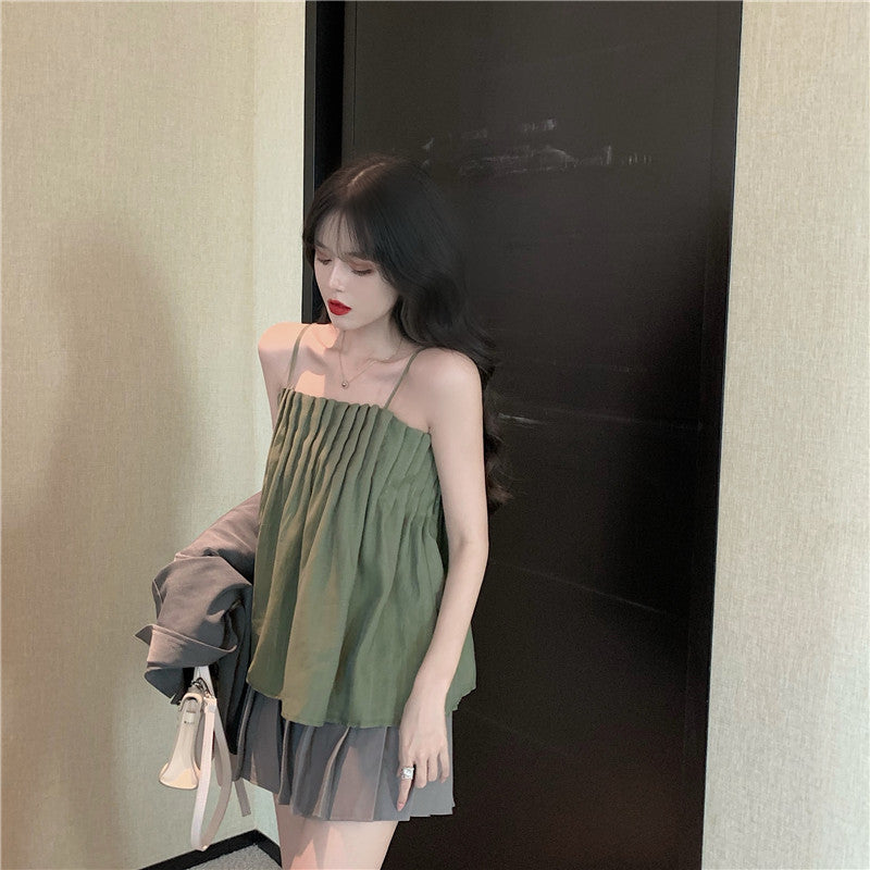 Spring Off-Shoulder Sleeveless Crop Top for Women