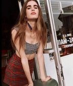Plaid Crop Top Vest