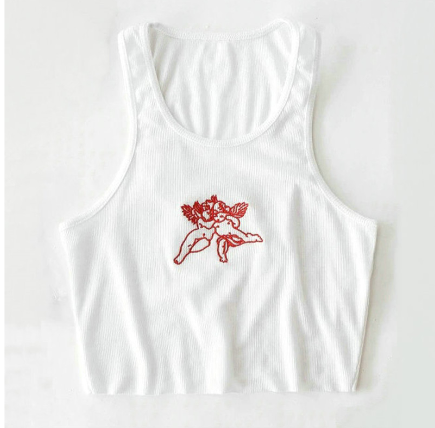Satin Lace-Up Backless Crop Cami
