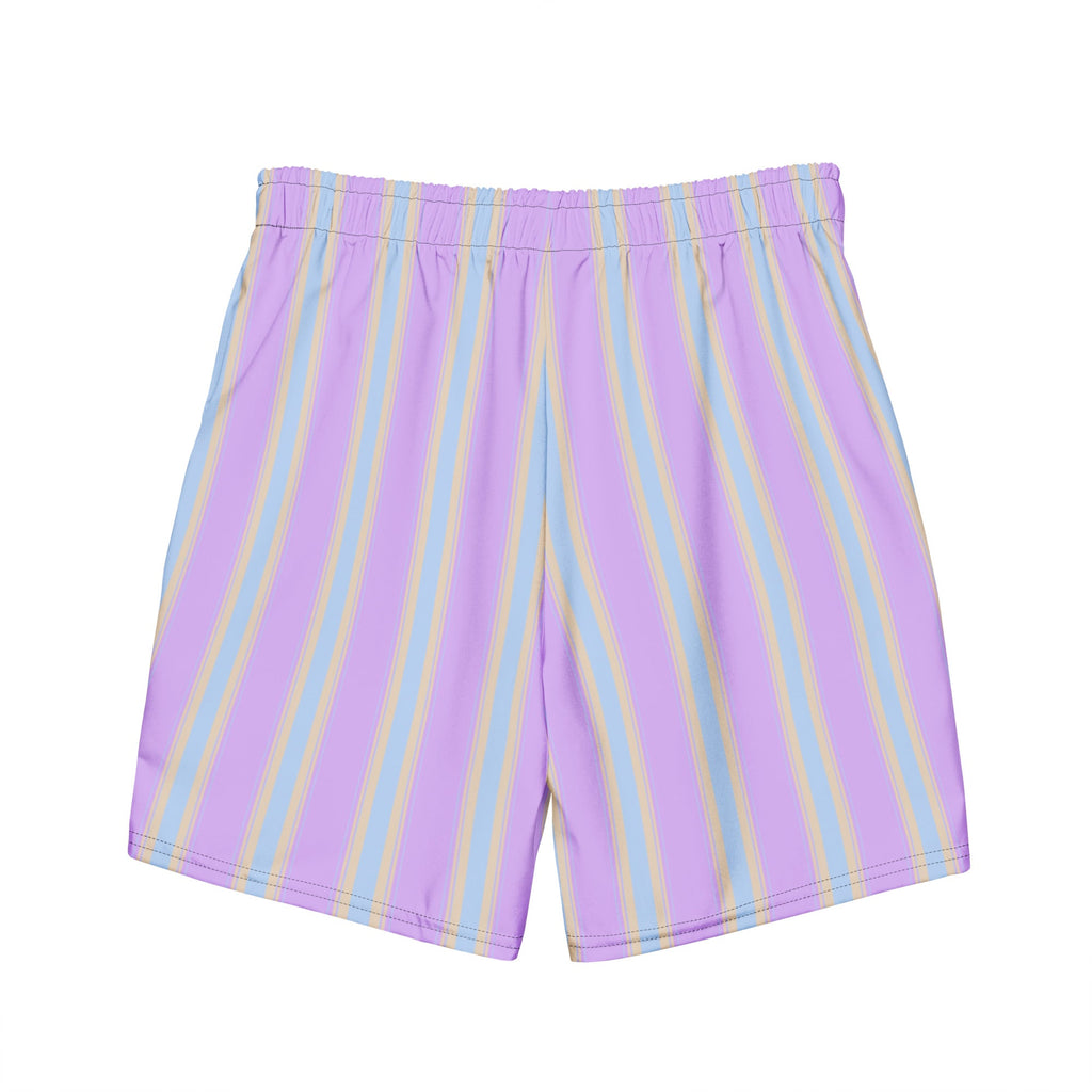 Men's Tropical Striped Swim Trunks