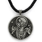 Celtic Symbol Hound Dog Pendant Necklace (Double-Sided)