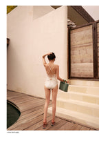 Tie-Front Ruffle One-Piece Swimsuit