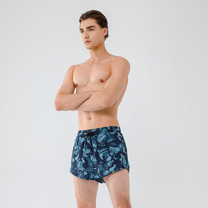 Men's Camo Double-Layer Quick-Dry Swim Trunks
