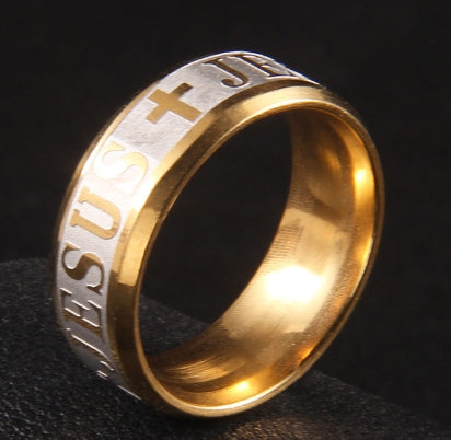 Personalized Fashion Stainless Steel Cross Ring