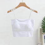 2024 Women's Seamless Sports Crop Top with Straps