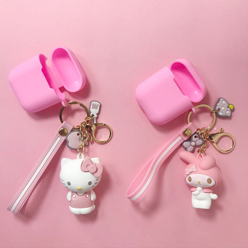 Korean Style Cartoon AirPods Case with Keychain (DIY) | Accessory