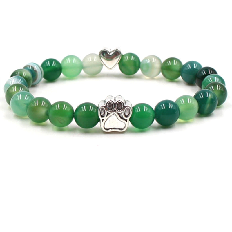 Tigereye Multi-color Stripe Agate Dog Hoof Bracelet