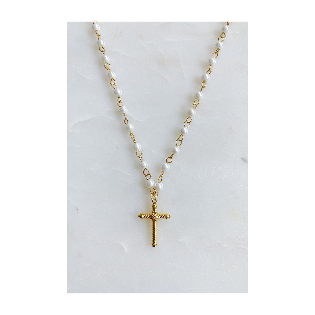 Cabled Cross Pendant Necklace | Christian Jewelry