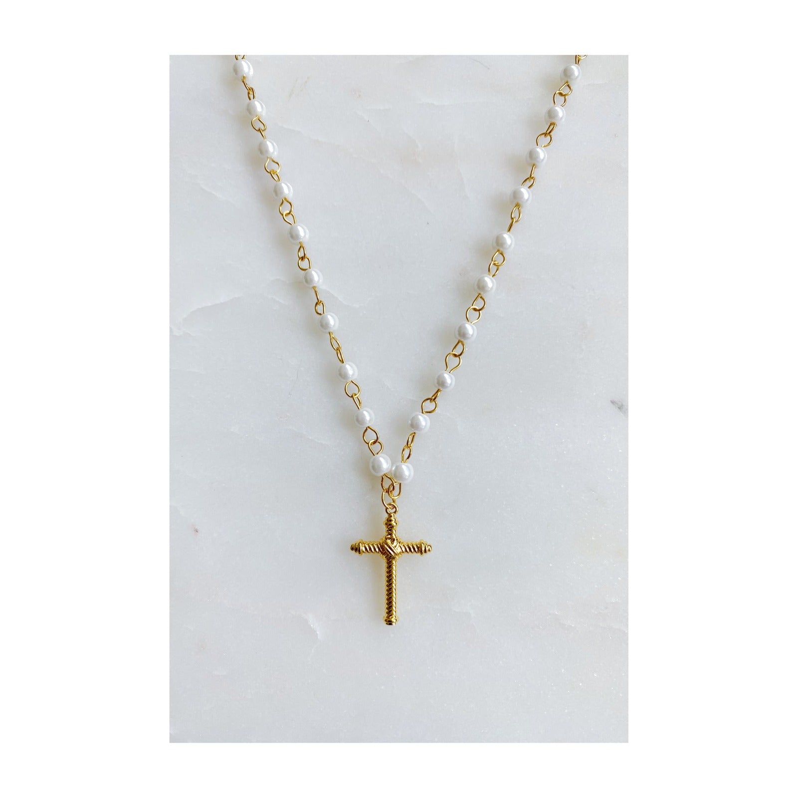 Cabled Cross Pendant Necklace | Christian Jewelry