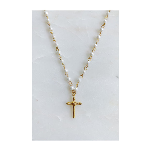Cabled Cross Pendant Necklace | Christian Jewelry