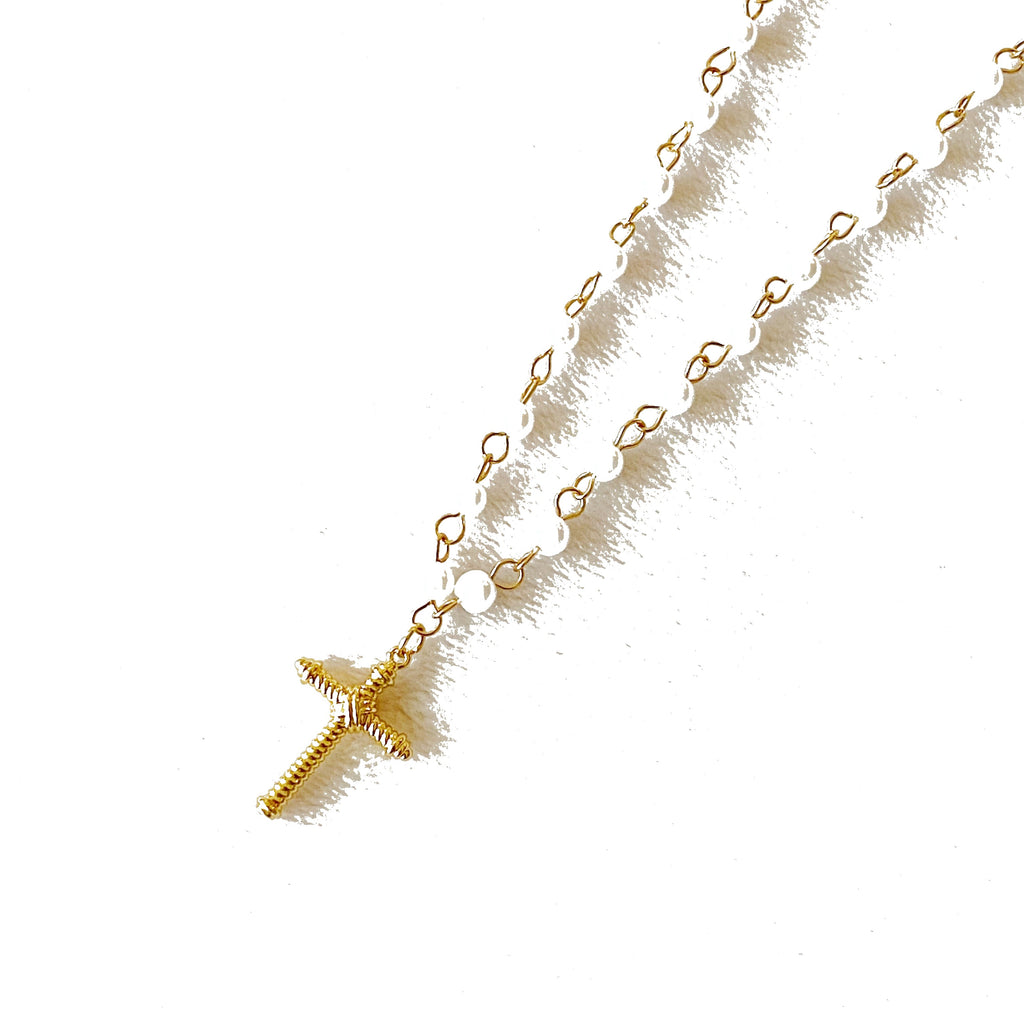 Cabled Cross Pendant Necklace | Christian Jewelry