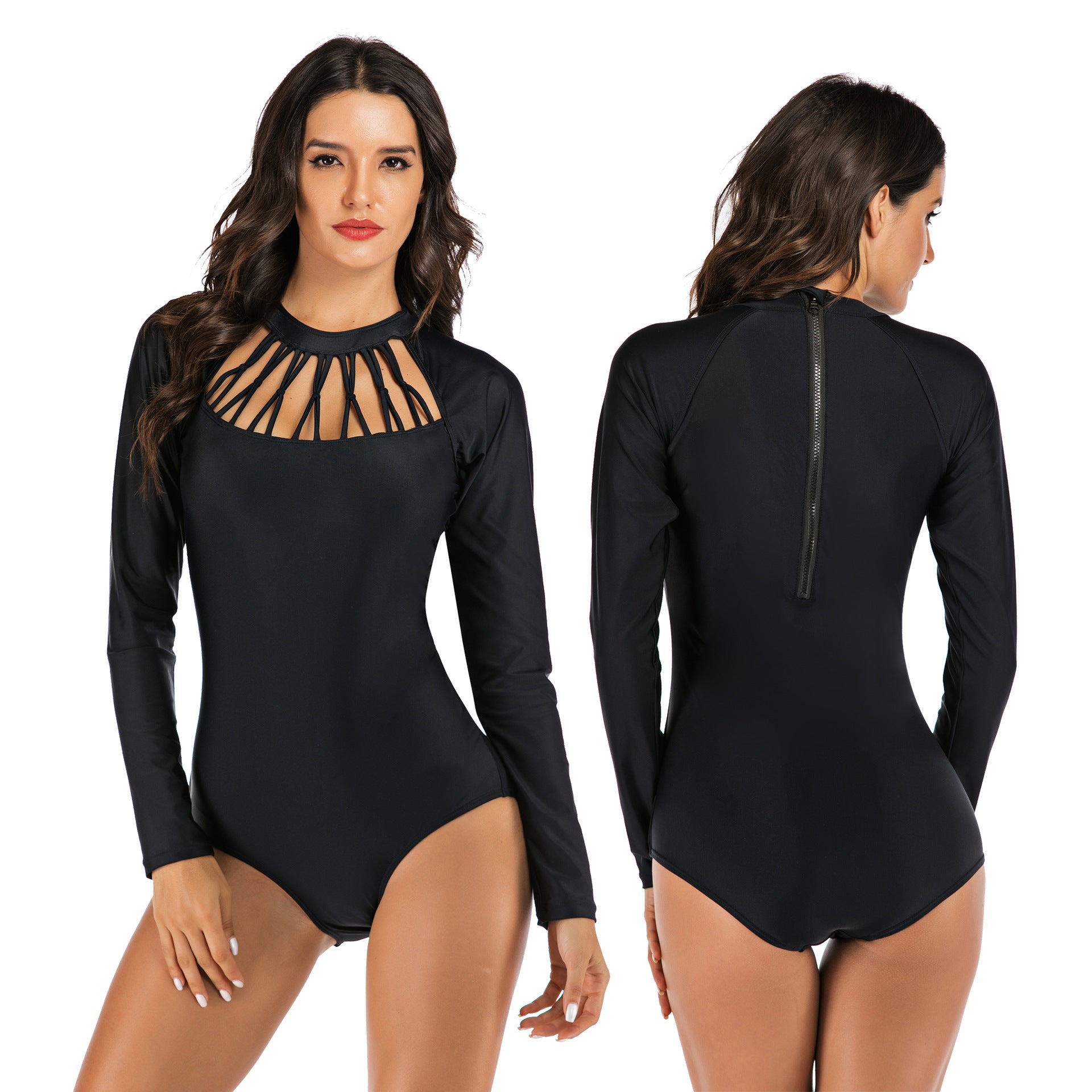 Women's Long Sleeve Surf One-Piece Swimsuit