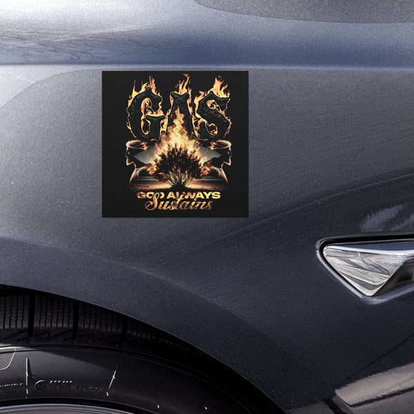 GAS GOD Always Sustains Car Magnet