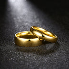 4mm 6mm Steel Color Ring for Men & Women