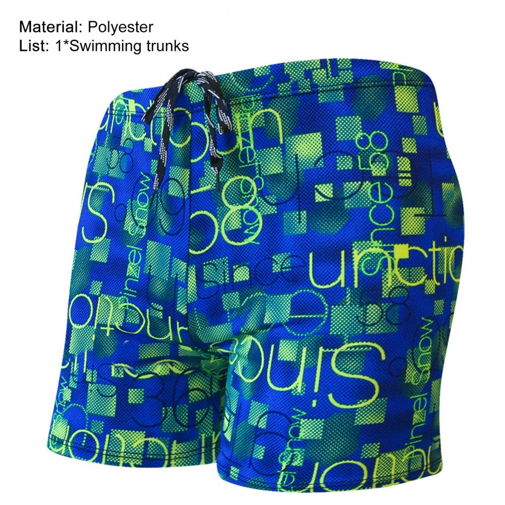 Men's Flame Letter Print Swim Trunks