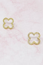 Rounded Cross Stud Earrings