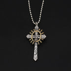 Wholesale Silver Vintage Punk Skull Cross Pendant