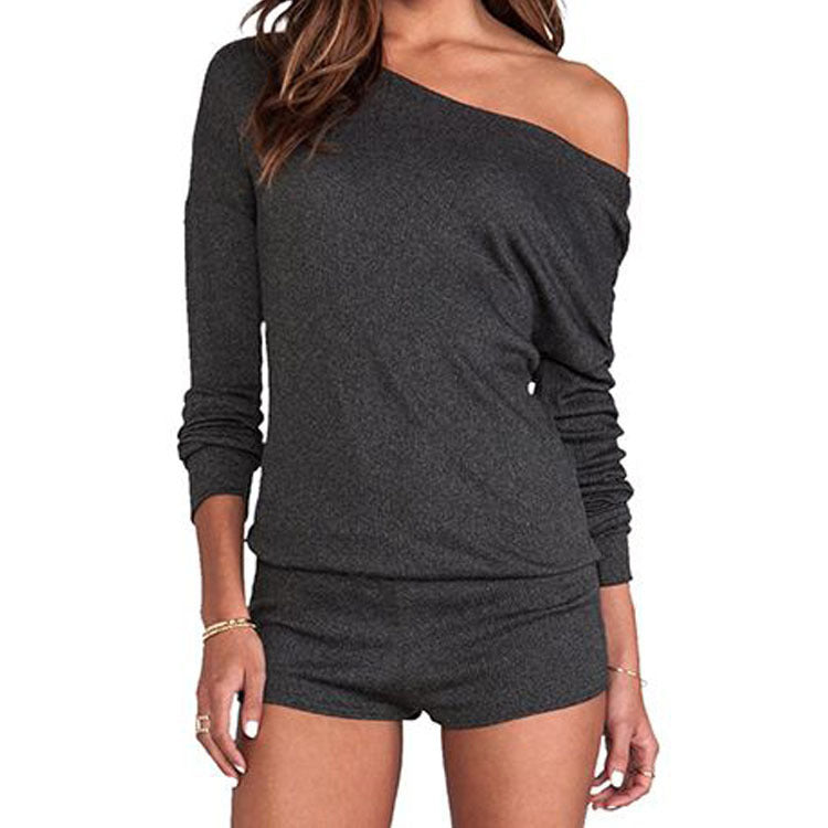 2020 Women's Sexy Off-Shoulder Jumpsuit with Shorts