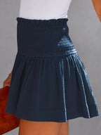 Boho High Waist Ruched Skorts - Women's Summer Shorts